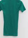 BASERANGE 2025 Pre-Spring Collection: French Organic Cotton T-Shirt with Cut-Out Heart Design, Short Sleeves, MIRA GREEN (TOHS) (BAS-TTHTS-CR-AU25)